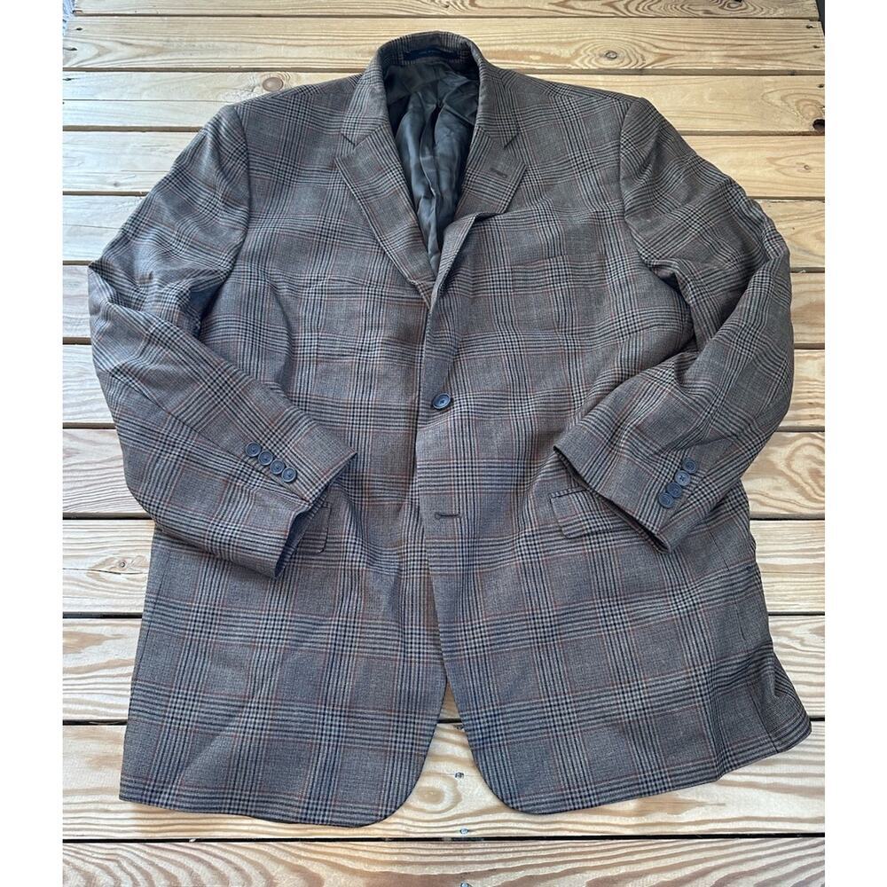 John W Nordstrom Suit Jacket Size 48R Men’s Brown Button Front
